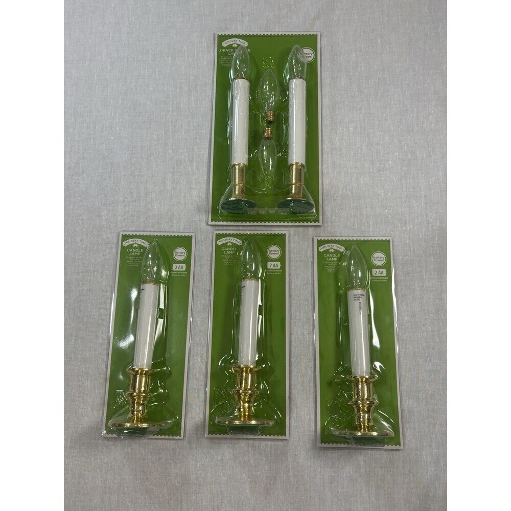 Holiday Time Battery Powered LOT Of 5 Candle Lamps